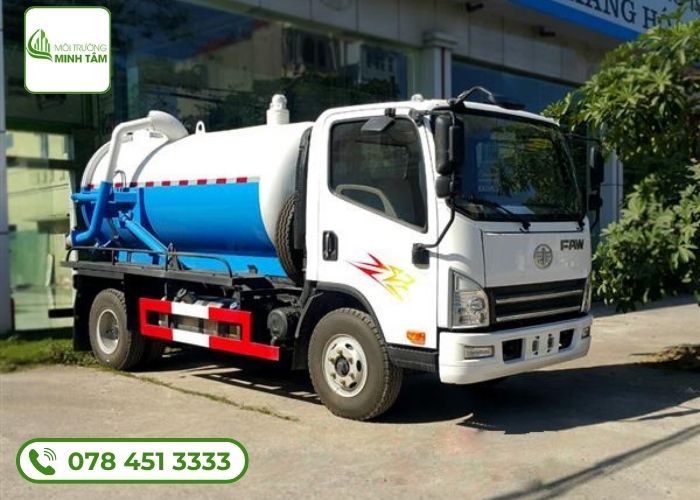 Các loại xe được sử dụng trong dịch vụ hút hầm cầu huyện An Phú