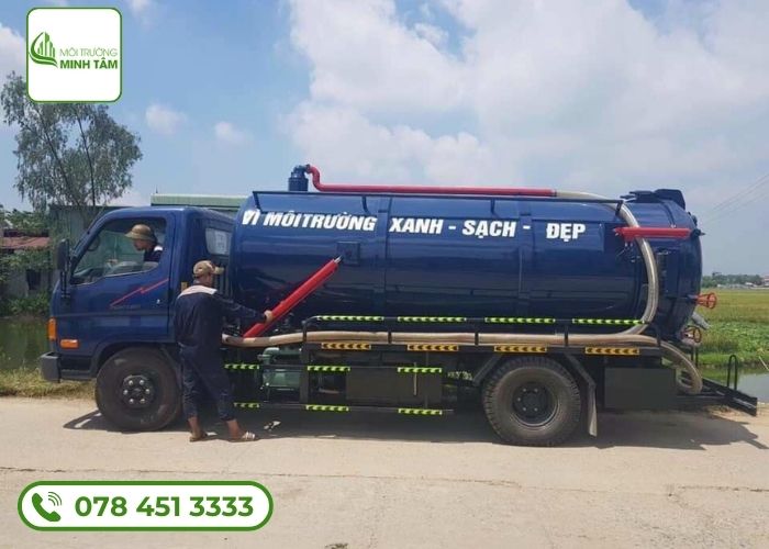 Quy trình làm việc của dịch vụ hút hầm cầu huyện Châu Phú chuyên nghiệp