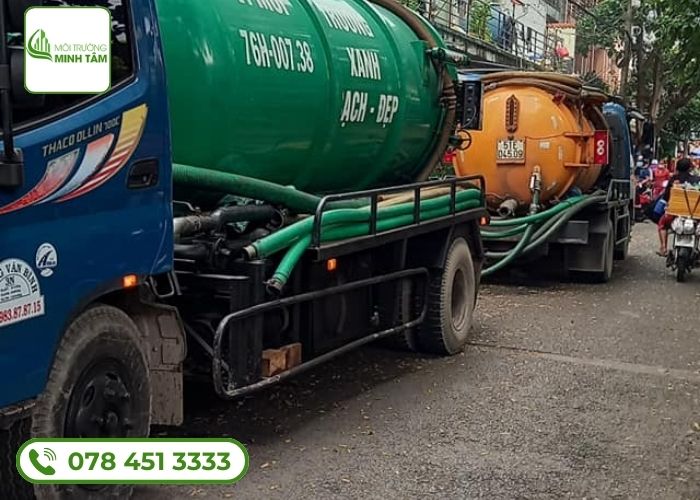 Đơn vị Môi Trường Minh Tâm đi đầu trong lĩnh vực hút hầm cầu tại Phú Tân