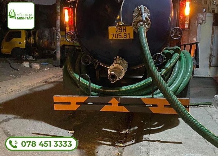 Quy trình làm việc của dịch vụ hút hầm cầu huyện Thoại Sơn chuyên nghiệp