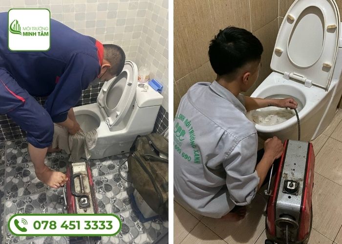 Dịch vụ thông bồn cầu nghẹt tại Bù Đốp – Môi Trường Minh Tâm
