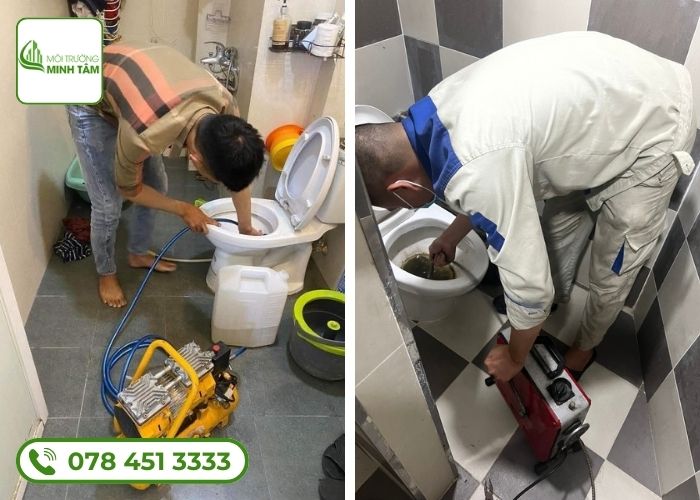 Dịch vụ thông bồn cầu nghẹt tại Chơn Thành – Môi Trường Minh Tâm
