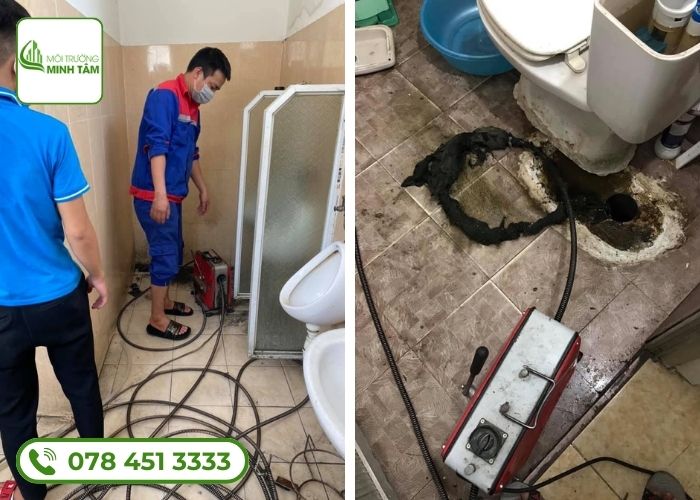 Dịch vụ thông bồn cầu nghẹt tại Đồng Phú – Môi Trường Minh Tâm