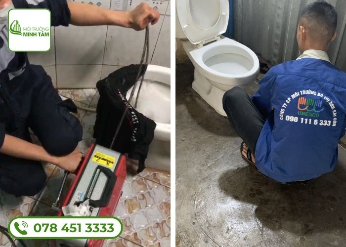 Dịch vụ thông bồn cầu nghẹt tại Hớn Quản – Môi Trường Minh Tâm