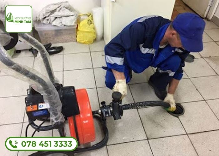 Quy trình chuyên nghiệp được Môi Trường Minh Tâm áp dụng khi xử lý các sự cố nghẹt cống tại Ngọc Hiển