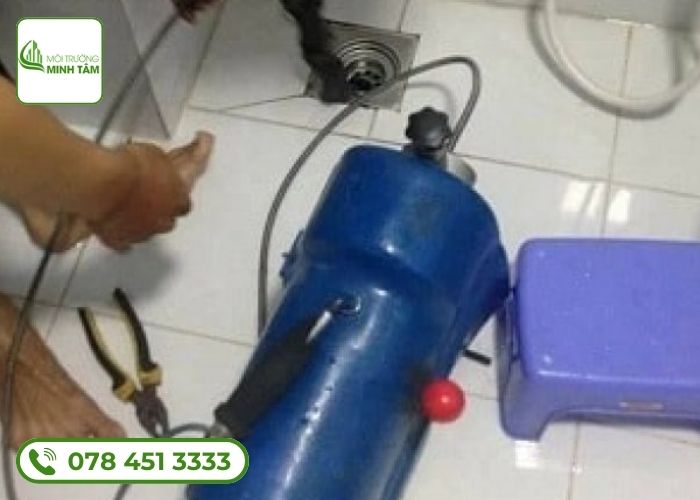 Quy trình xử lý thông cống nghẹt Tri Tôn của Minh Tâm