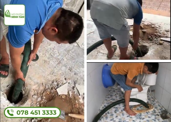 Hút hầm cầu tại Đồng Hới có mặt sau 15 phút